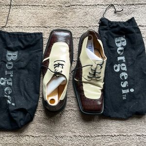 Borgesian men’s shoe size 41. Tan and brown